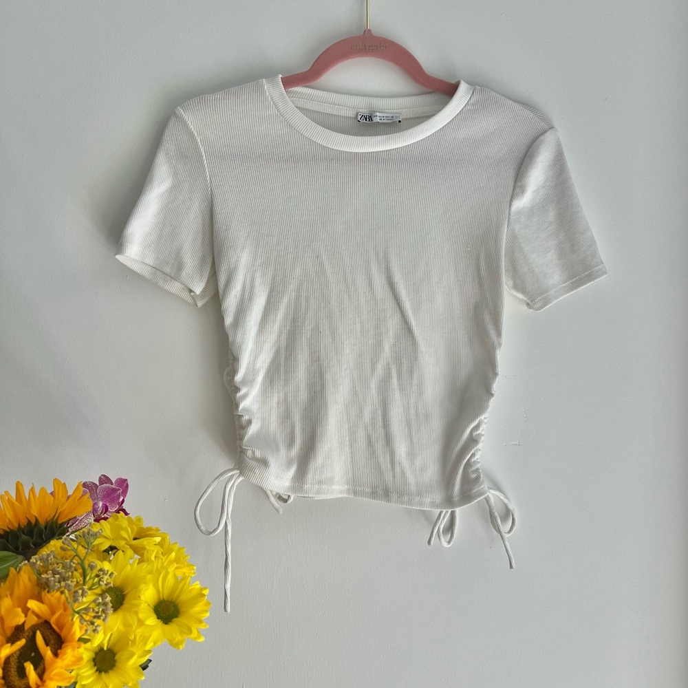 Zara Ribbed Crop Top - Picture 2 of 5